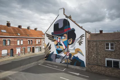 Bigger view of street art Albrecht Rodenbach