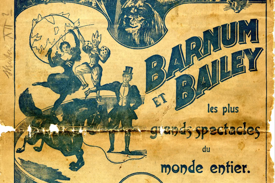 Bigger view of Oude poster van circus Barnum